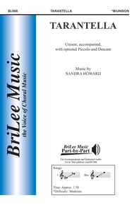 cover Tarantella Unison choral sheet music cover